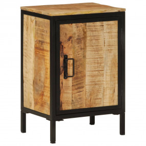 Bathroom Cabinet Natural Wood and Black Solid mango woo...
