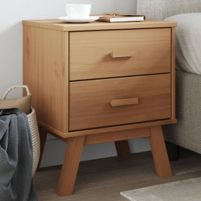 Bedside Cabinet Brown Solid pinewood with a wax finish ...
