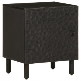 Bedside Cabinet Black Solid mango wood, engineered wood...