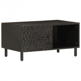 Coffee Table Black Solid mango wood, engineered wood, i...