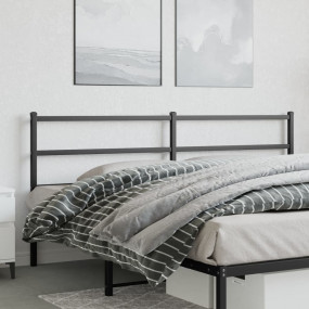 Headboard Black Steel 78.7 in width Durable Headboard