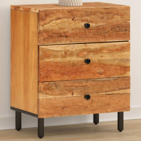 Bedside Cabinet Natural Acacia Solid Acacia Wood 19.7x1...