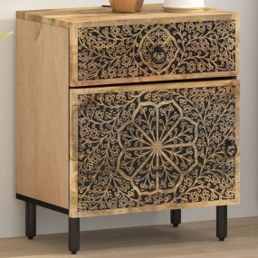 Bedside Cabinet Natural wood Solid mango wood, engineer...