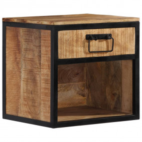 Bedside Cabinet Natural wood, black Solid mango wood, i...