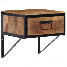 Bedside Cabinet Brown Solid mango wood, iron Medium