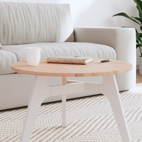 Table Top Natural Beech Solid Beech Wood 23.6 in Diamet...