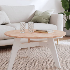 Table Top Natural Beech Solid Beech Wood 31.5 in Diamet...