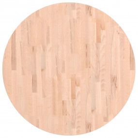 Table Top Natural beech Solid beech wood 35.4 in diamet...
