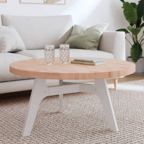Table Top Natural Beech Solid Beech Wood 35.4 in diamet...