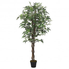 Artificial Maple Tree Green Wood, Fabric, Plastic 59.1 ...