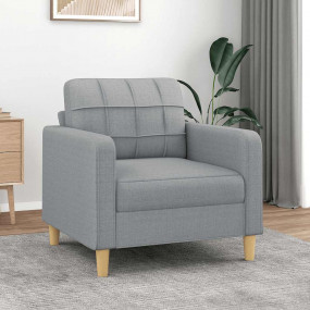 Sofa Chair Light Grey Polyester, Metal, Textilene Singl...