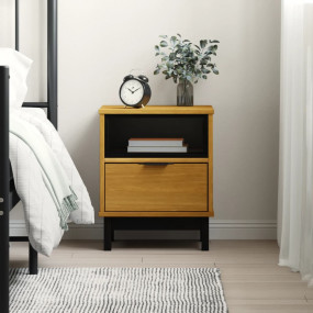 Bedside Cabinet Oak Solid pine wood, engineered wood, p...