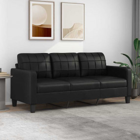 3-seater Sofa Black