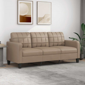 3-seater Sofa Cappuccino Faux leather 3-seater Durable