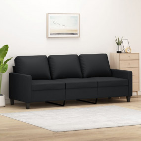 3-Seater Sofa Black