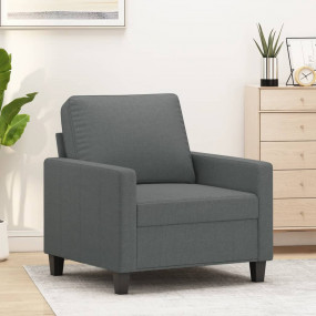Sofa Chair Dark Grey Fabric (100% polyester), Metal, Te...