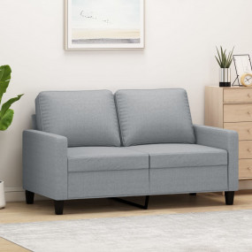 2-seater Sofa Light Grey 100% polyester, metal, textile...