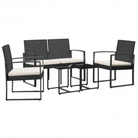 Garden Dining Set Black and anthracite