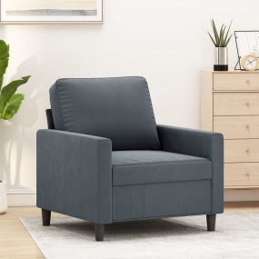 Sofa Chair Dark Grey Velvet (100% polyester), metal, fo...