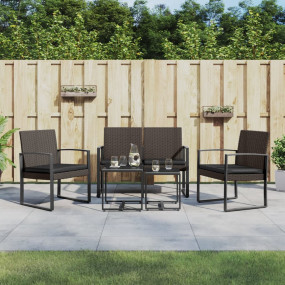 Garden Dining Set Brown, Anthracite, Cream white, Black