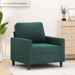 Sofa Chair Dark Green Velvet (100% polyester), metal, t...