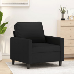 Sofa Chair Black Velvet (100% polyester), Metal Single