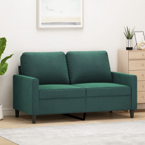 2-seater Sofa Dark green Velvet (100% polyester), metal...