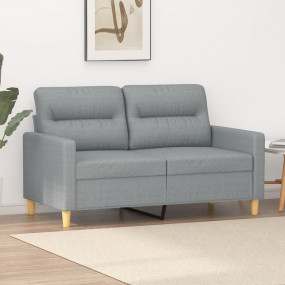 2-seater Sofa Light Grey Fabric (100% polyester), metal...