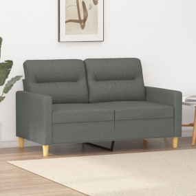 2-seater Sofa Dark Grey Polyester, Metal, Textilene 2-S...
