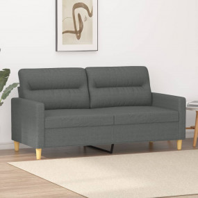 2-Seater Sofa Dark Grey Fabric (100% polyester), metal,...