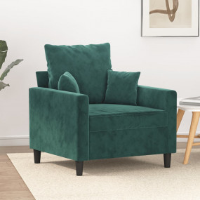 Sofa Chair Dark Green Velvet (100% polyester), metal, f...