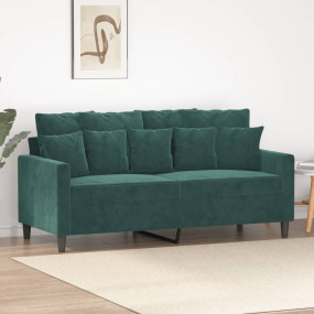 2-seater Sofa Dark Green Velvet (100% polyester) 2-Seat...