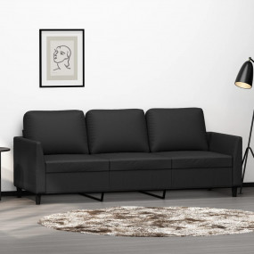 3-seater Sofa Black