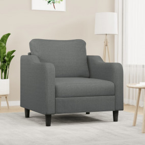 Sofa Chair Dark Grey Fabric (100% polyester), metal, te...
