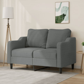2-seater Sofa Dark grey 100% polyester, metal, textilen...