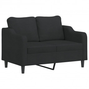 2-seater Sofa Black Fabric (100% polyester) 47.2 in Sea...