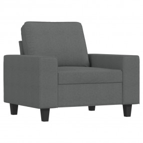 Sofa Chair Dark Grey Polyester Single Sofa Chair Rectan...