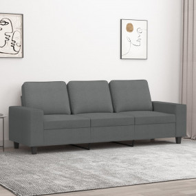 3-seater Sofa Dark grey Fabric (100% polyester), metal,...