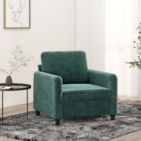 Sofa Chair Dark Green Velvet (100% polyester), metal, f...