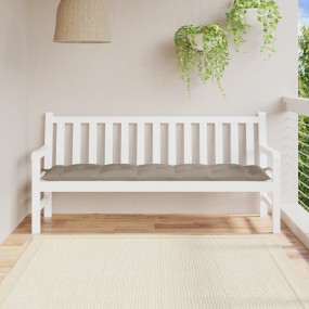 Garden Bench Cushion Taupe Oxford fabric, 100% polyeste...