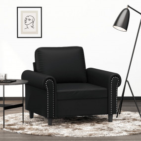 Sofa Chair Black 75% PVC, 20% polyester, 5% cotton Sing...