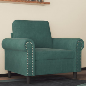 Sofa Chair Dark Green Velvet 100% polyester, metal, tex...
