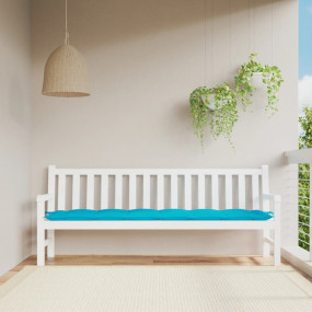 Garden Bench Cushion Turquoise 100% Polyester 78.7" x 1...