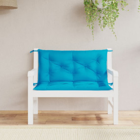 Garden Bench Cushion Set of 2 Light blue Oxford fabric ...