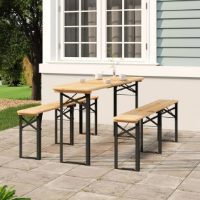 Refreshment Table Set Dark Green, Natural Wood Chinese ...
