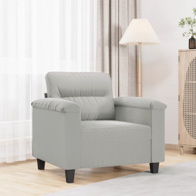 Sofa Chair Light Grey Microfiber, Metal, Plywood Single...