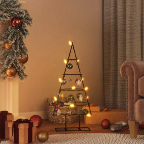 Metal Christmas Tree Black Powder-coated steel 24 in Fo...