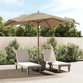 Garden Parasol Taupe Polyester fabric Large