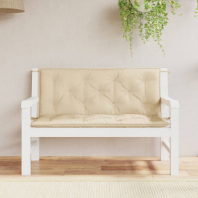 Garden Bench Cushion Set of 2 Beige Oxford fabric (100%...