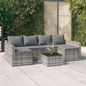 Garden Lounge Set Grey, Anthracite